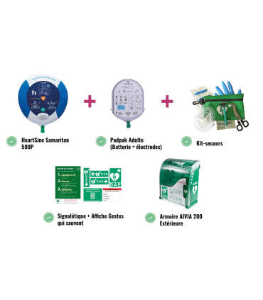 Pack extérieur - DAE Heartsine Samaritan 500P (semi-automatique)