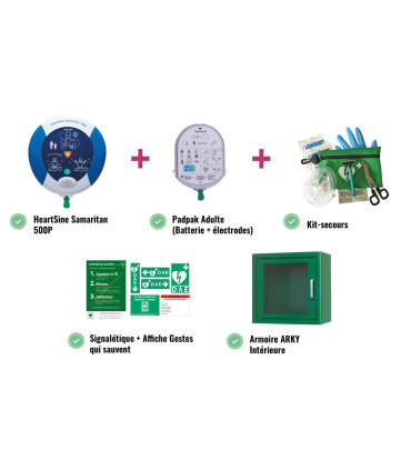 Pack intérieur - DAE Heartsine Samaritan 500P (semi-automatique)