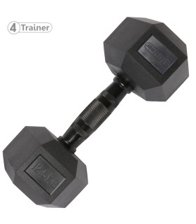 Haltère Hexagonale BL4CK 12,5KG - 4TRAINER