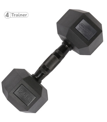 Haltère Hexagonale BL4CK 12,5KG - 4TRAINER