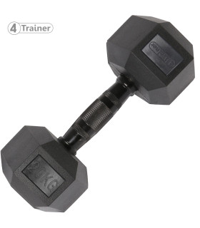 Haltère Hexagonale BL4CK 20KG - 4TRAINER