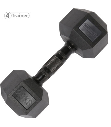 Haltère Hexagonale BL4CK 20KG - 4TRAINER