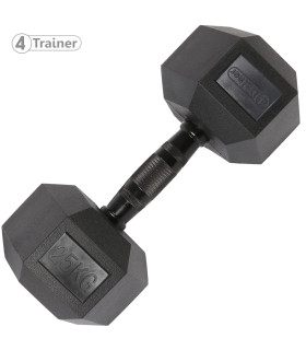 Haltère Hexagonale BL4CK 25KG - 4TRAINER