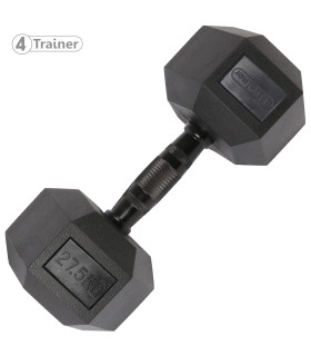 Haltère Hexagonale BL4CK 27,5KG - 4TRAINER