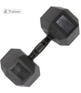 Haltère Hexagonale BL4CK 30KG - 4TRAINER
