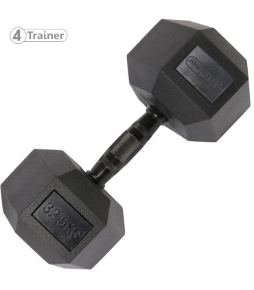 Haltère Hexagonale BL4CK 32,5KG - 4TRAINER