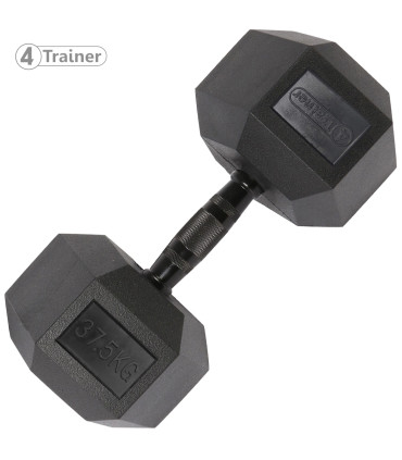 Haltère Hexagonale BL4CK 37,5KG - 4TRAINER