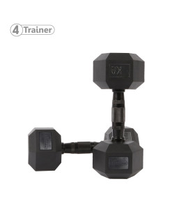 Haltère Hexagonale à l'unité BL4CK 4KG - 4TRAINER