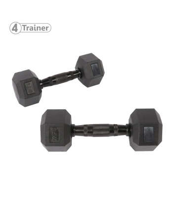 Haltère Hexagonale BL4CK 2,5KG - 4TRAINER
