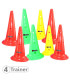 Balise Multicolore x4 - 50cm - 12 Trous - Rouge, Vert, Jaune - 4TRAINER