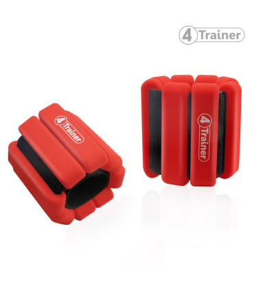 Bandes Lestées Silicone - Rouge - 2 x 1kg - 4TRAINER