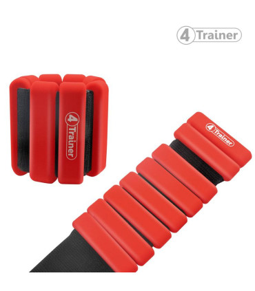 Bandes Lestées Silicone - Rouge - 2 x 1kg - 4TRAINER