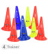 Balise x4 Multicolore - 50cm - 12 Trous - Rouge, Bleu, Jaune - 4TRAINER