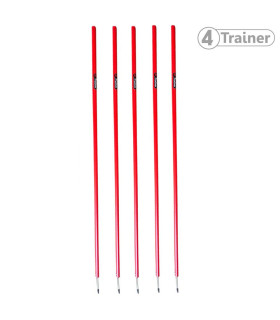 PIQUETS SLALOM - Pointe Acier Rouge - LOT DE 5 - 160cm - 4TRAINER