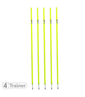 PIQUETS SLALOM - Pointe Acier Jaune - LOT DE 5 - 180cm - 4TRAINER