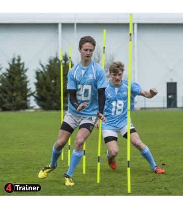 PIQUETS SLALOM - Pointe Acier Jaune - LOT DE 5 - 180cm - 4TRAINER