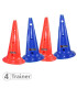 Balise x4 Multicolore - 50cm - 12 Trous - Rouge, Bleu - 4TRAINER