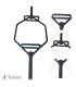 HEX BARRE - Trap Bar Full Black 140cm - 4TRAINER