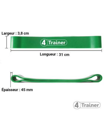 Mini Bande Elastique - Powerband Medium - Vert - 4TRAINER