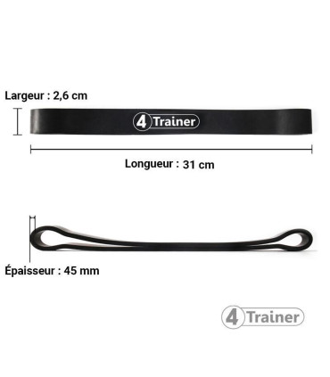 Mini Bande Elastique - Powerband Light - Noir - 4TRAINER