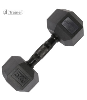 Haltère Hexagonale à l'unité - BL4CK 5KG - 4TRAINER