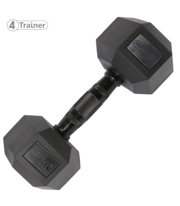 Haltère Hexagonale à l'unité - BL4CK 7KG - 4TRAINER