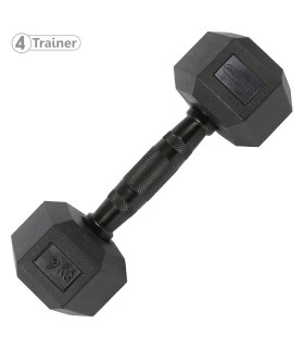 Haltère Hexagonale à l'unité - BL4CK 9KG - 4TRAINER