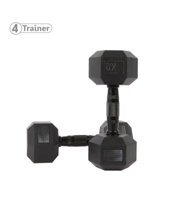 Haltère Hexagonale à l'unité - BL4CK 9KG - 4TRAINER