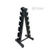 PACK HALTÈRES - 1 à 10KG avec Rack - 6 Paires (1, 3, 5, 7, 9, 10kg)  - 4TRAINER