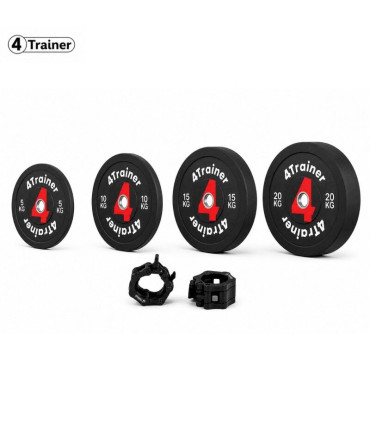 PACK BUMPER PLATES 100KG - Disques Olympiques 50mm - 4 Paires (5, 10, 15, 20 kg)