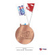 Médaille FFSquash Bronze en zamac recyclé – 70 mm