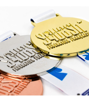 Médaille FFSquash Bronze en zamac recyclé – 70 mm