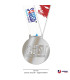 Médaille FFSquash Argent en zamac recyclé – 70 mm