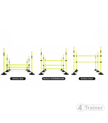 KIT PLIOMÉTRIE AJUSTABLE  - 9 Jalons Démontables 180cm - 4TRAINER