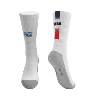 Chaussettes personnalisées FFSQUASH + Nom + Numéro