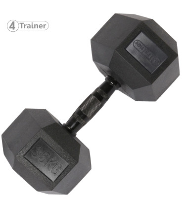 Haltère Hexagonale BL4CK 35KG - 4TRAINER