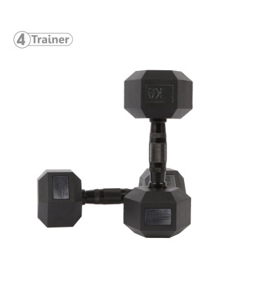 Haltère Hexagonale BL4CK 35KG - 4TRAINER