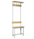 BANC COMBINE SIMPLE FACE AVEC PATERES ET PORTE-SACS - 1M
