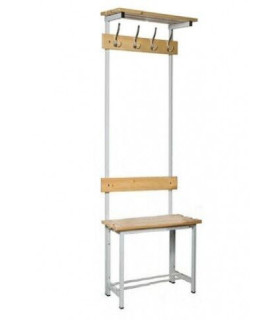 BANC COMBINE SIMPLE FACE AVEC PATERES ET PORTE-SACS - 1M