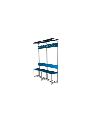 BANC COMBINE SIMPLE FACE AVEC PATERES ET PORTE-SACS - 1,5 M
