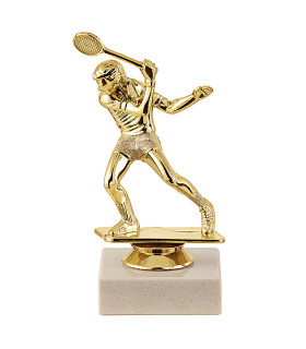 TROPHÉE SUJET PLASTIQUE OR SQUASH 14 CM