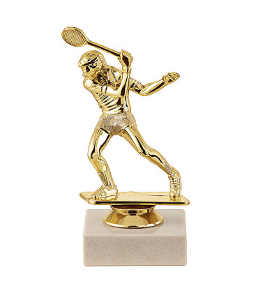 TROPHÉE SUJET PLASTIQUE OR SQUASH 14 CM