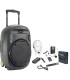 ENCEINTE SONO PORTABLE AUTONOME 12”/30CM AVEC USB-MP3, VOX, BLUETOOTH & 2 MICROS VHF - LOTRONIC