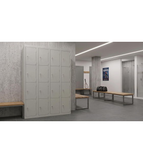 ARMOIRE/VESTIAIRE 16 CASIERS SANS PIEDS