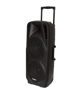 ENCEINTE SONO PORTABLE AUTONOME 600W AVEC USB, BLUETOOTH & 2 MICROS VHF - LOTRONIC