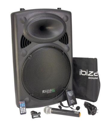 ENCEINTE SONO PORTABLE AUTONOME USB ET 2 MICROS VHF - LOTRONIC