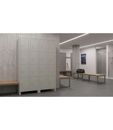 ARMOIRE/VESTIAIRE 16 CASIERS AVEC PIEDS