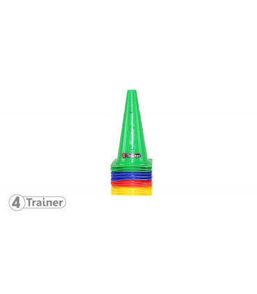 Balise x8 Multicolore - 30cm - Percée 12 Trous - 4TRAINER