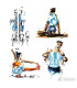 LOT DE 4 POSTER GANO - Muscles Inspiratoires / Pistol / Fascias / Dorsal - 4TRAINER
