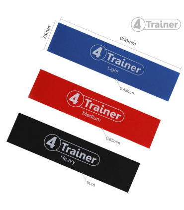 Pack Flat Bands XL - Mini Bandes Elastiques Plates x3 - 4TRAINER